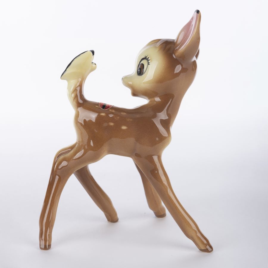 Bambi with Butterfly Ceramic Figurine by Shaw Pottery (1946) - ID ...