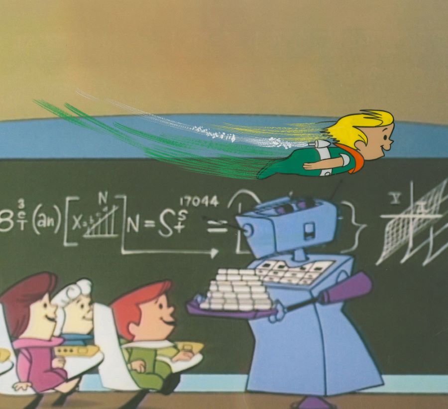 The Jetsons Elroy s Mob Elroy Jetpack Production Cel 1963 ID The Jetsons Elroy s Mob Elroy Jetpack Production Cel 1963 ID