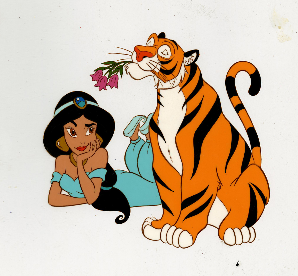 This Publicity Cel features Jasmine,Rajah and was created at the studio and...