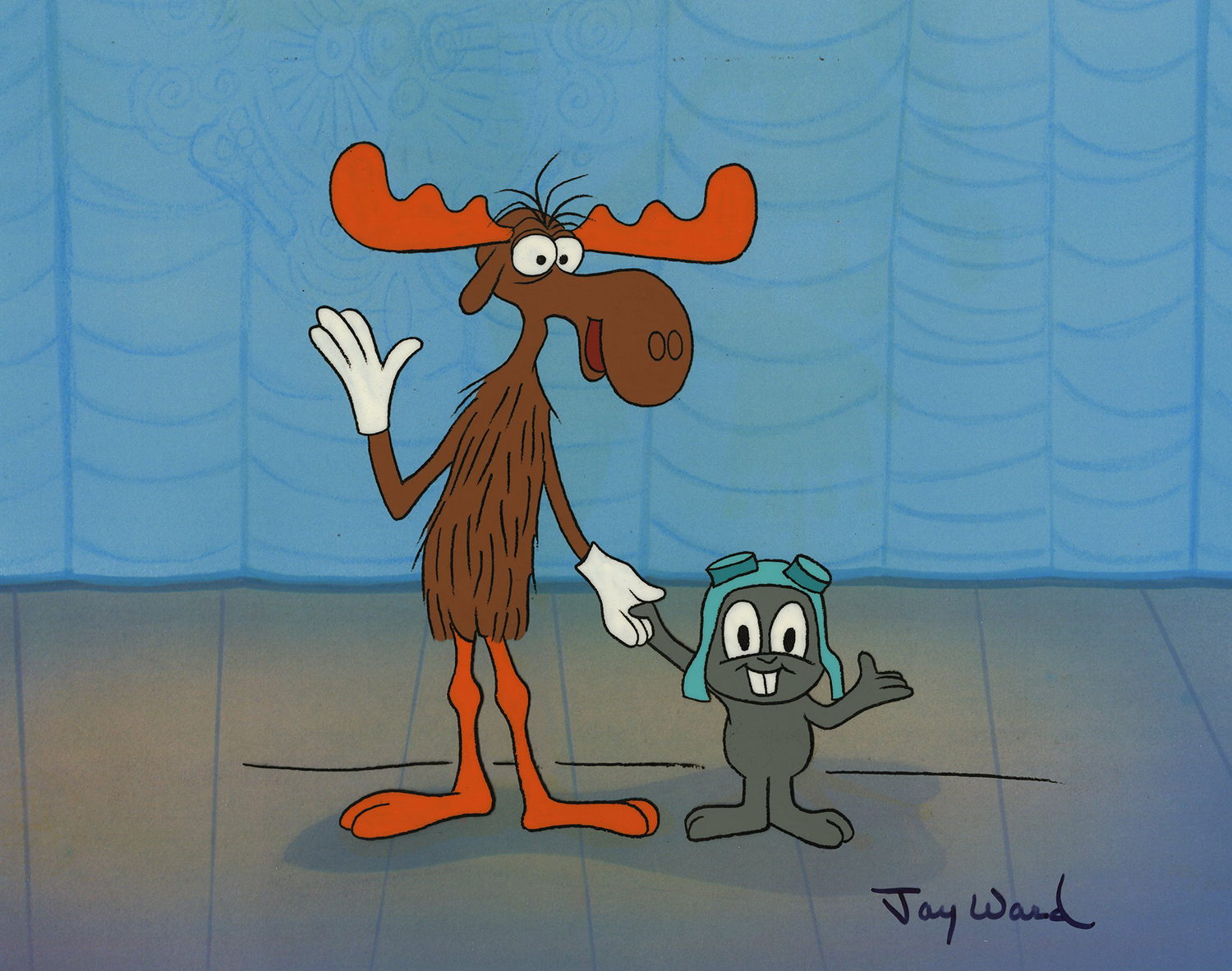 The image is inspired by the studio production The Rocky and Bullwinkle Sho...