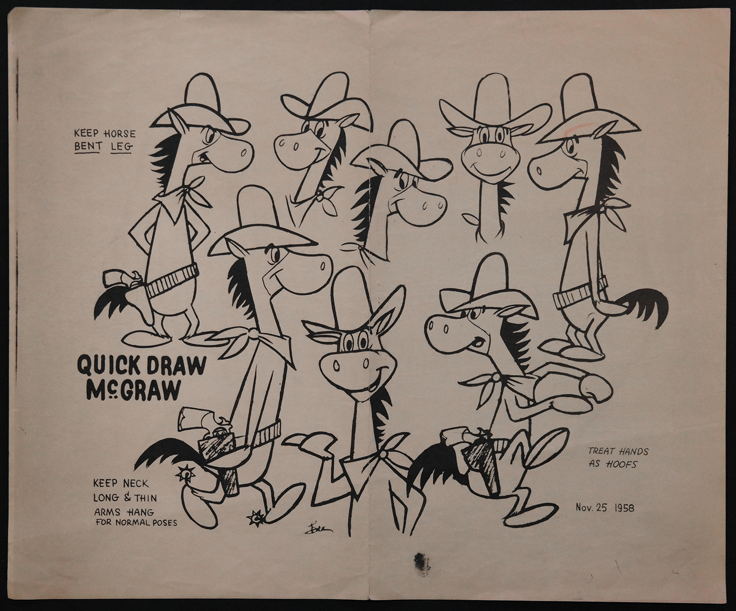 The Quick Draw McGraw Show Model Sheet ID junhbmodel9092 Van Eaton