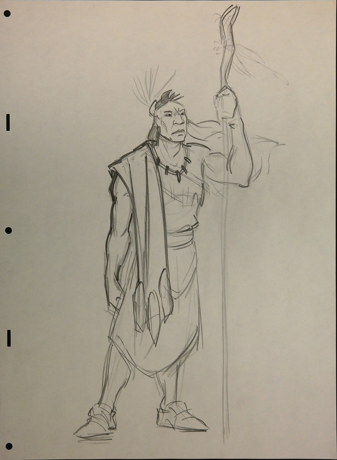 Pocahontas Production Drawing - ID: maypocahontas6868 | Van Eaton Galleries