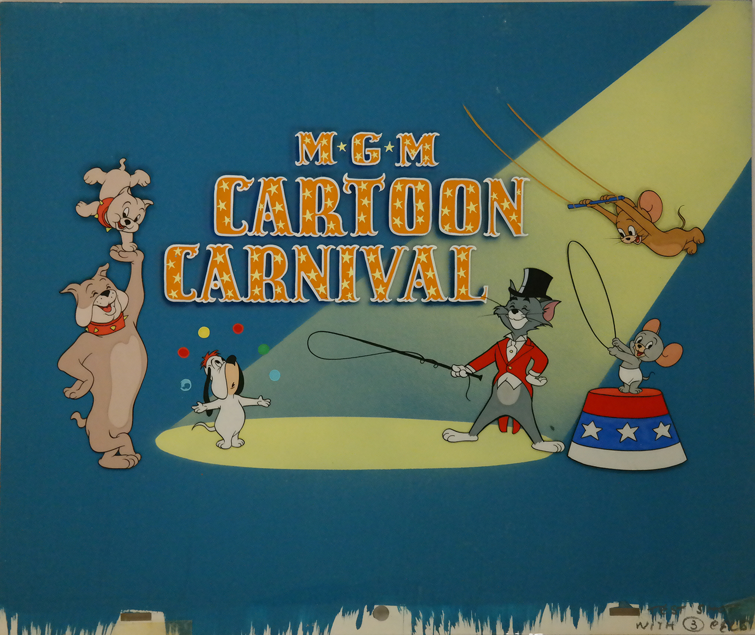 MGM Cartoon Carnival title Cel & Background - ID:octtomjerry0130 | Van  Eaton Galleries