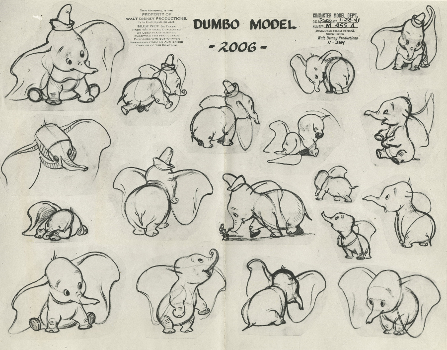 Dumbo Model Sheet - ID: julydismodel17913 | Van Eaton Galleries