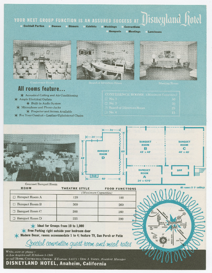 1956 Disneyland Hotel Promotional Brochure Id