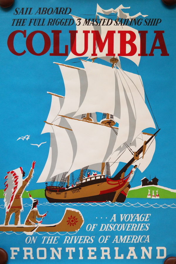 Columbia 85505 TRANSPORT SAILING SHIP COLUMBIA OCEAN USA Wall Print Poster Affiche 
