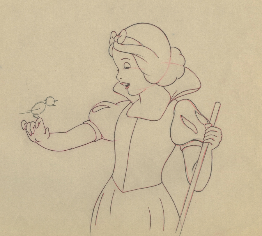Snow White Sketch Art Print | brittneyannart