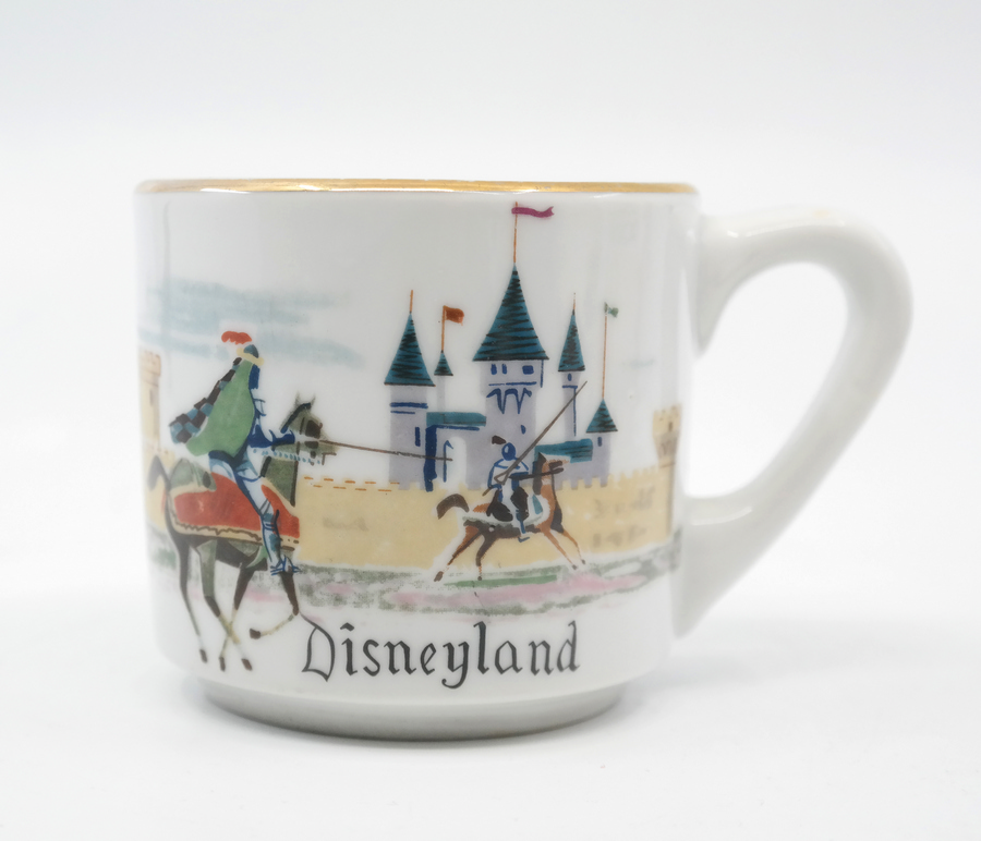 Disneyland 50's 60's Ceramic Coffee Mug With Castle Design RARE