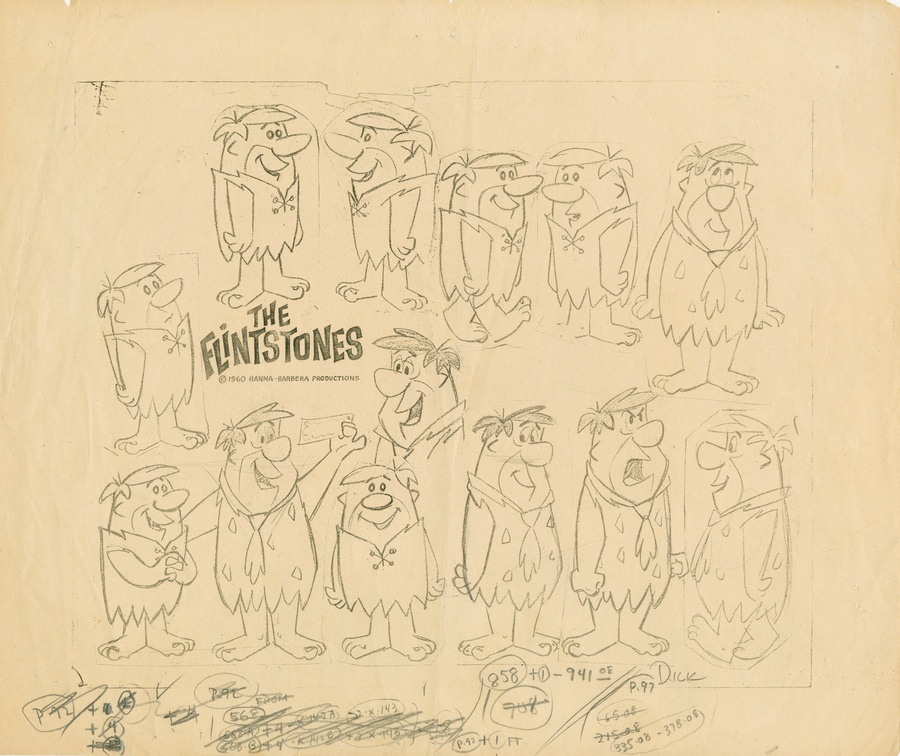 Flintstones Model Sheet - ID: mayflintstones19099 | Van Eaton Galleries