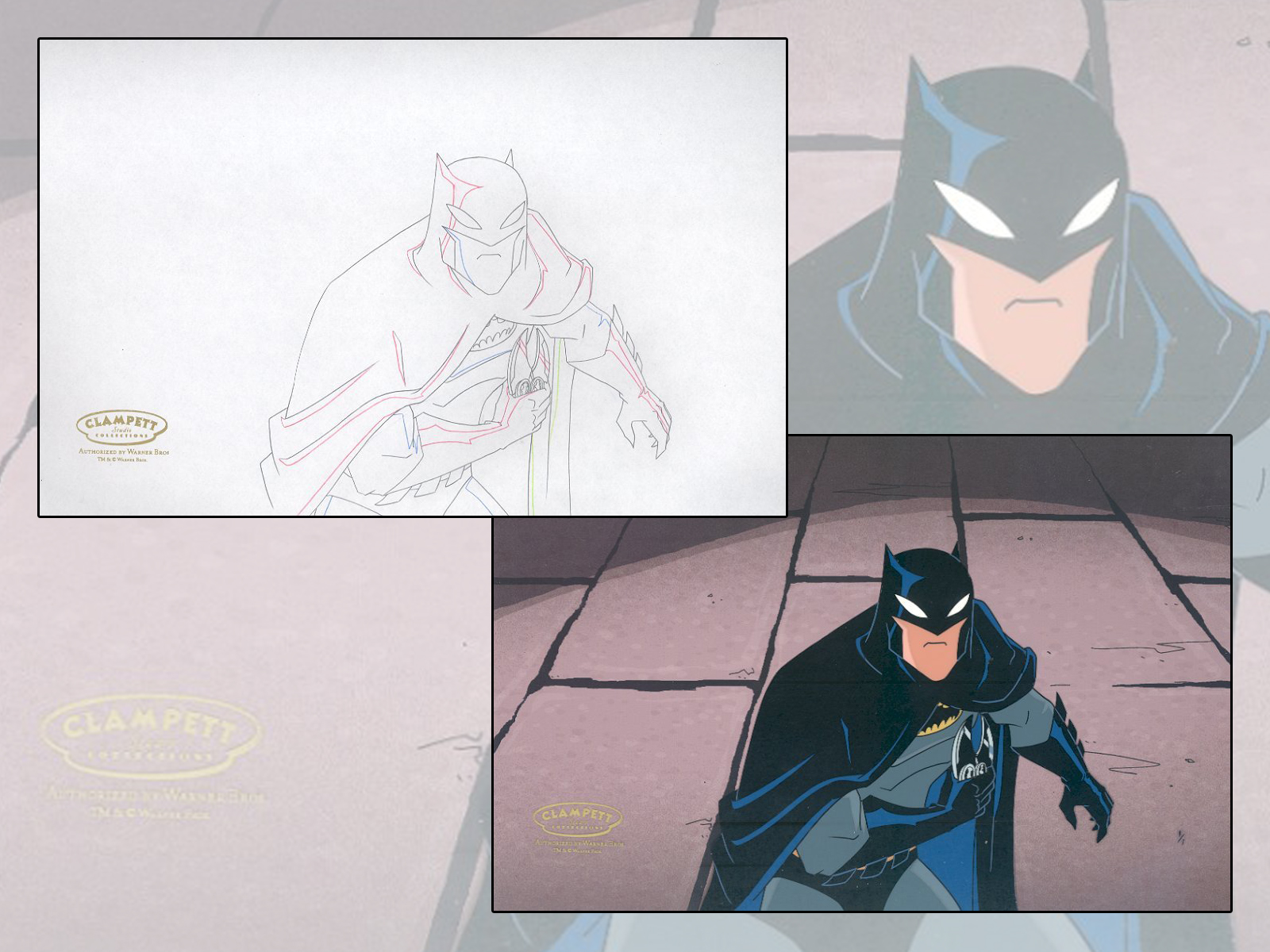 The Batman Drawing & Recreated Cel - ID: 0201bat04 | Van Eaton Galleries