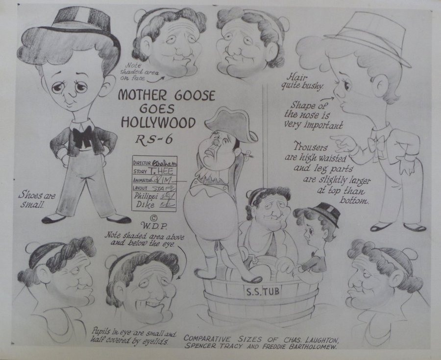 Mother Goose Goes Hollywood Photostat Model Sheet - ID: aprdis38 | Van  Eaton Galleries
