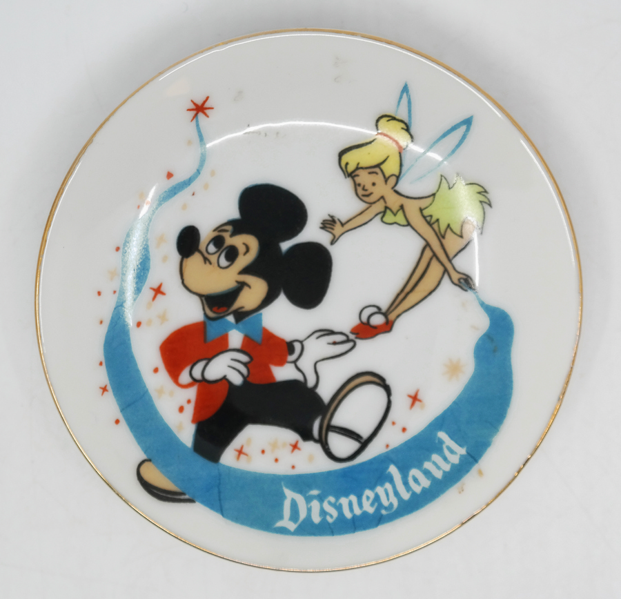 Disneyland Mickey & Tinkerbell Decorative Mini Plate - ID