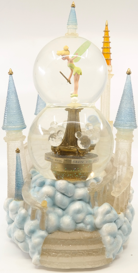 Tinker Bell Sleeping Beauty's Castle Snow Globe Music Box - ID