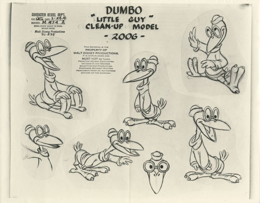Dumbo Photostat Model Sheet - ID: juldumbo21276 | Van Eaton Galleries