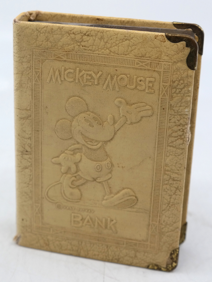 Mickey Mouse 1930s Book Coin Bank - ID: novdisneyana20037 | Van
