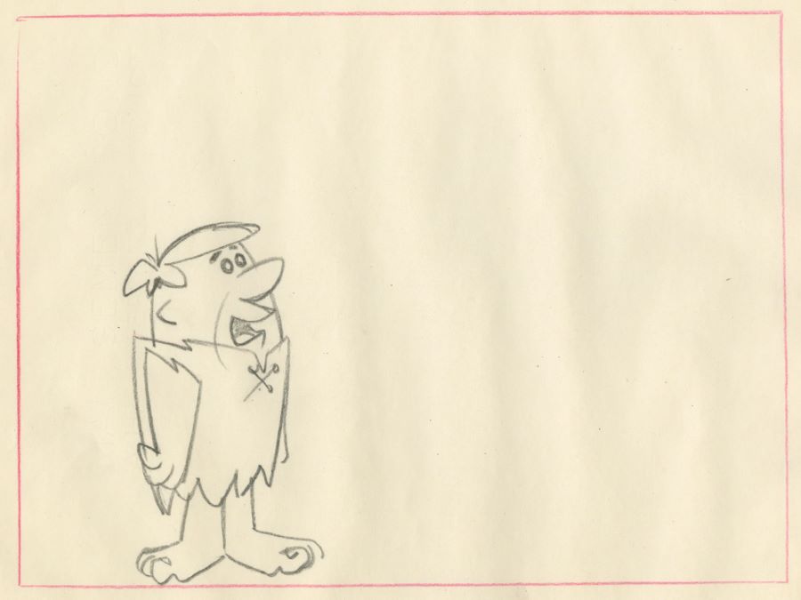 1960s The Flintstones Barney Rubble Layout Drawing - ID:  febflintstones22003 | Van Eaton Galleries
