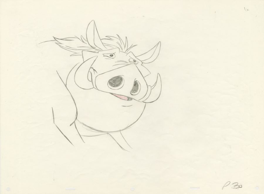 Pumba Rick Farmiloe Original Pencil Sketch Artist Hand Signed Framed – Art  Deals