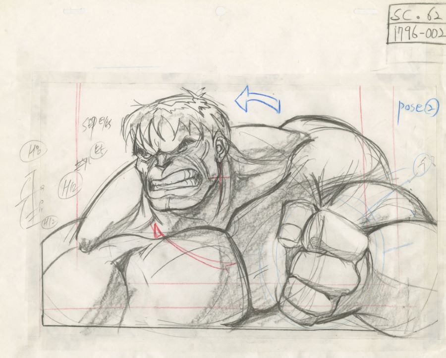 The Incredible Hulk Layout Drawing - ID: may22217 | Van Eaton Galleries