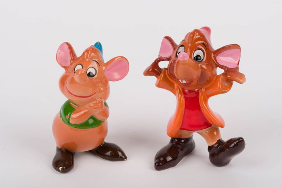 Cinderella Gus and Jaq Ceramic Figurines - ID: apr22232 | Van Eaton ...