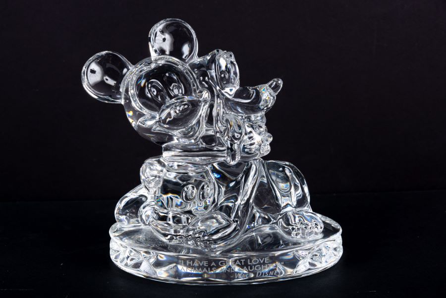 Disneyana 2001 Mickey's Best Friend Figurine by Waterford Crystal