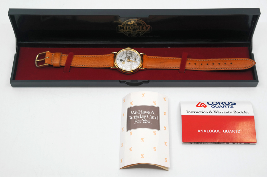 Mickey 60 Years Monochromatic Gold Tone Watch - ID: augdisneyana20232 ...