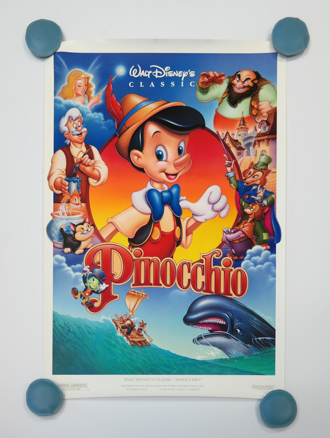 1992 Pinocchio Walt Disney Classic One Sheet Poster - ID