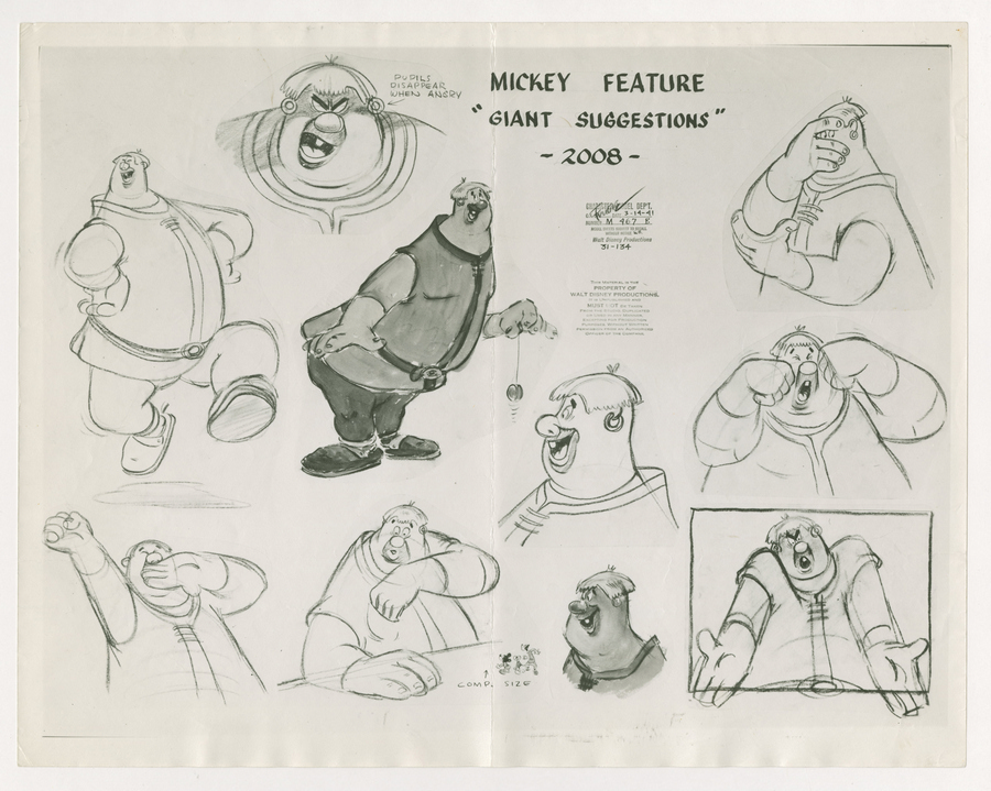 Mickey and the Beanstalk Photostat Model Sheet - ID: dismodel19007 ...