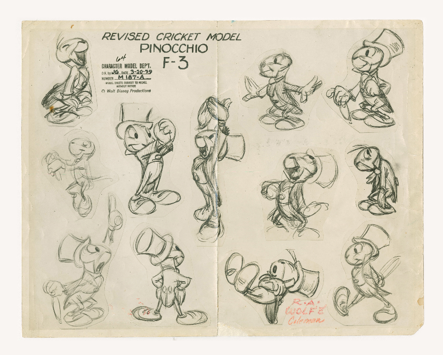 Pinocchio Model Sheet - ID: julypinocchio19217 | Van Eaton Galleries