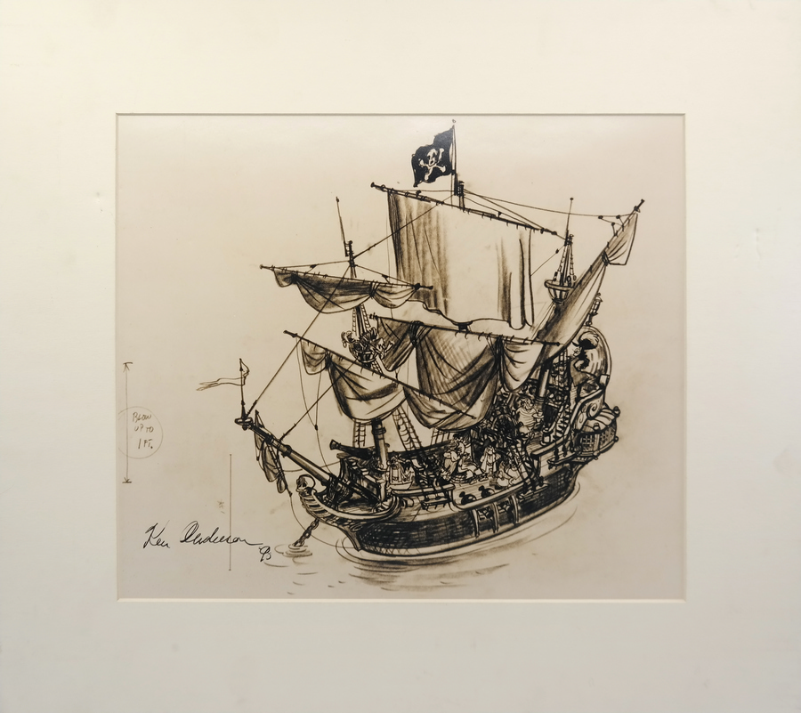 Details about   Disney's  'Pirates of The Caribbean' Ships  Lithograph repro