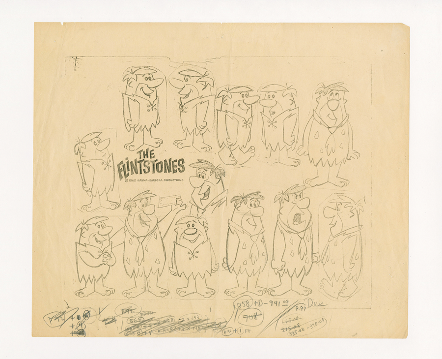 Flintstones Model Sheet - ID: mayflintstones19099 | Van Eaton Galleries