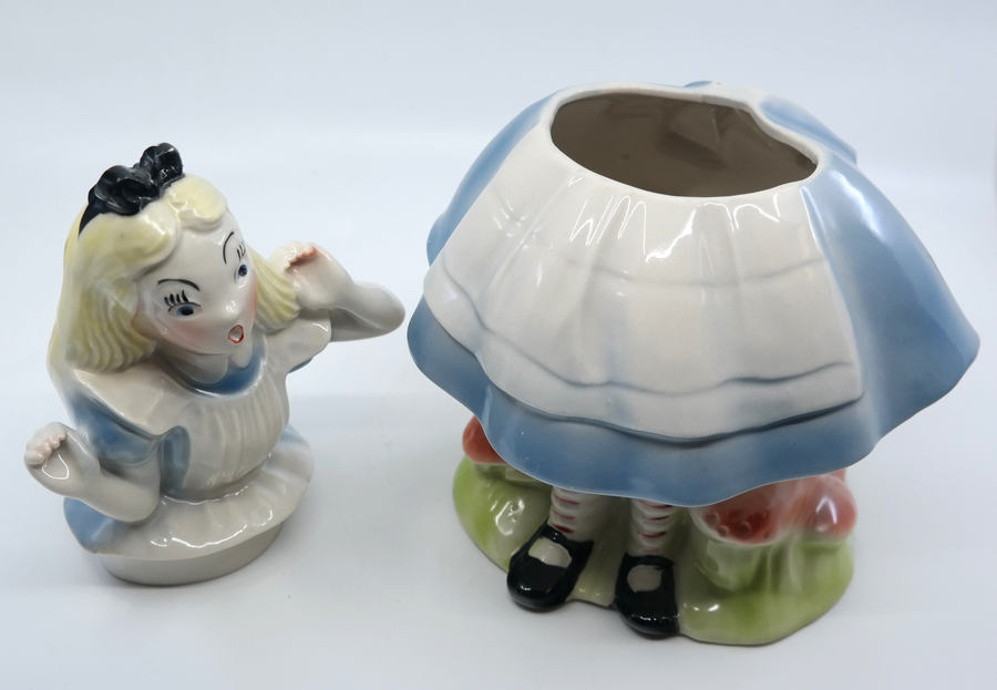 1950s Alice in Wonderland RARE Cookie Jar - ID: novalice18375 