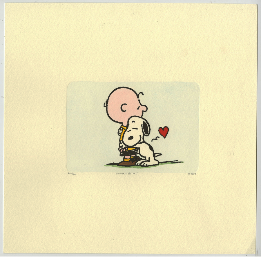 Snoopy and Charlie Brown Hug Limited Edition - ID: | Van Galleries