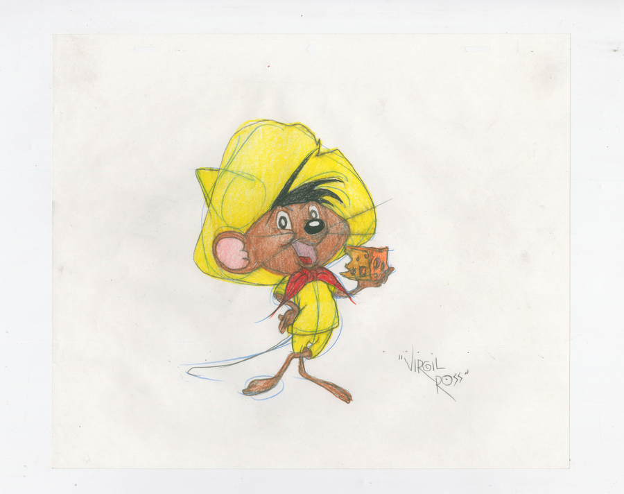 1990s Speedy Gonzales Drawing by Virgil Ross - ID