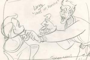 Batman: The Animated Series Christmas with the Joker Layout Drawing - ID: oct23200 Warner Bros.