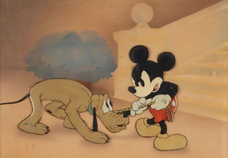 Society Dog Show Mickey and Pluto Production Cel - ID: jul22527 Walt Disney