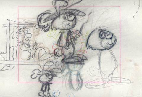 Yippee, Yappee, and Yahooey Design Sketch - ID:0122yip01 Hanna Barbera