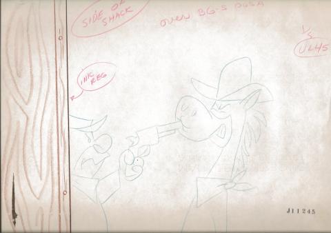 The Quick Draw McGraw Show Layout Drawing and Production Drawing - ID:01quick02 Hanna Barbera