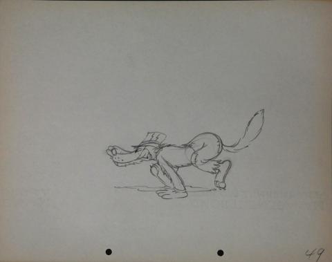 The Big Bad Wolf Production Drawing - ID:marlittlepigs2644 Walt Disney