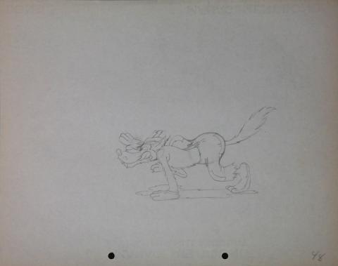 The Big Bad Wolf Production Drawing - ID:marlittlepigs2646 Walt Disney