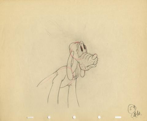 Pluto Production Drawing - ID: aprpluto5581 Walt Disney