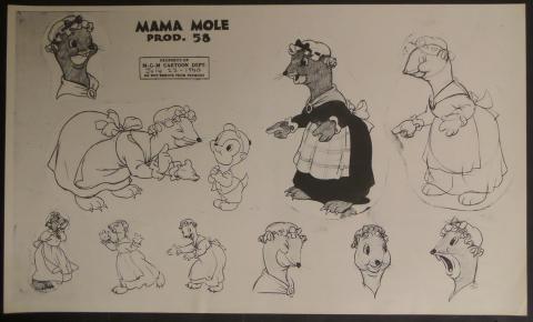 The Little Mole Model Sheet - ID: augmgm008 MGM