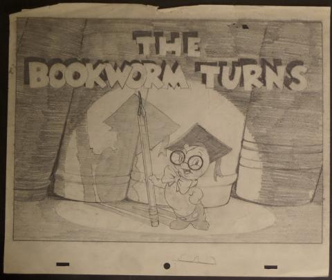 The Bookworm Turns Layout Drawing - ID: augmgm011 MGM