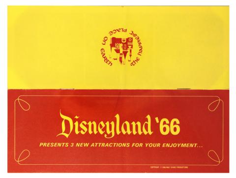 Gate Folder  - 1966 Disneyland - 3 New Attractions Folder - ID: jandisneylandPAF162a Disneyana