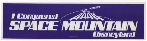 1977 Disneyland Space Mountain Bumper Sticker - ID: jandisneylandSUU125a Disneyana