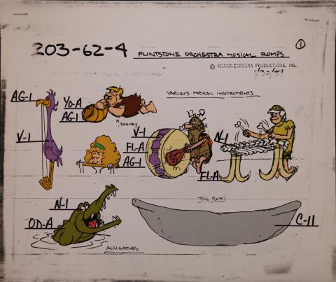 The Flintstones Comedy Show Model Cel - ID: janflintstones2542 Hanna Barbera