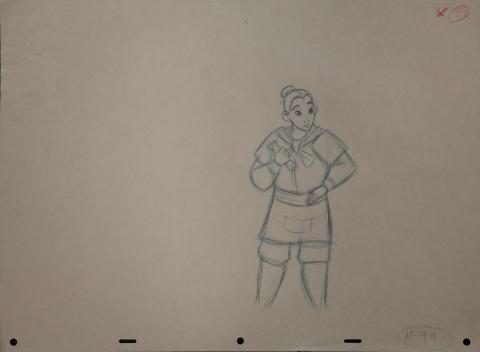 Mulan Production Drawing - ID: janmulan2497 Walt Disney
