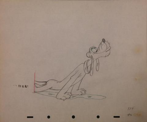 Pluto Bone Trouble Production Drawing - ID: janpluto2771 Walt Disney