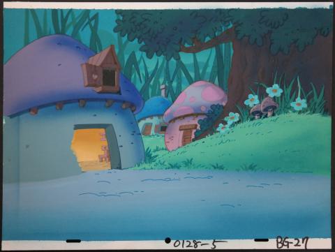 Smurfs Production Background - ID: jansmurfs2663 Hanna Barbera