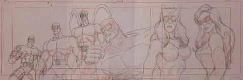 X-Men Layout Drawing - ID: janxmen2869 Marvel