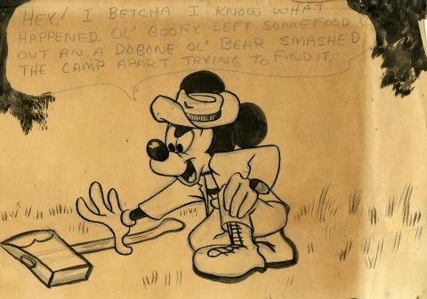 Original Mickey Mouse Book Pastel Panel - ID:julymickeybook7104 Walt Disney